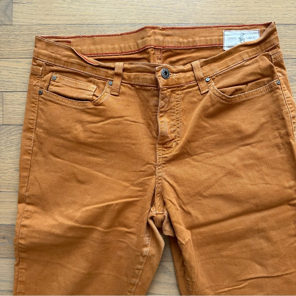 Angry Rabbit Burnt Orange Cropped Jeans Size 31/13 - Picture 2 of 9